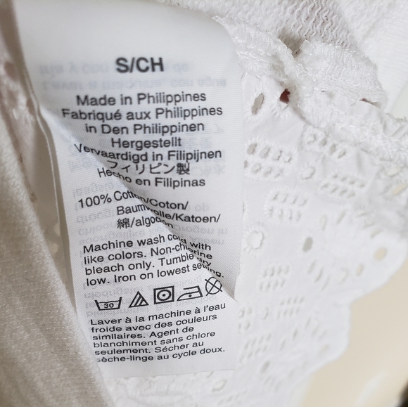 J.Crew Factory White Eyelet Back Sweatshirt - Picture 11 of 11